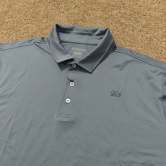 Good Good Golf x GMC Polo Shirt 2XL Blue Great American Golf Adventure Limited - Picture 8 of 11